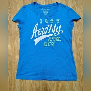 Aeropostale Brand, Woman's Blue graffic Tee Size XL
